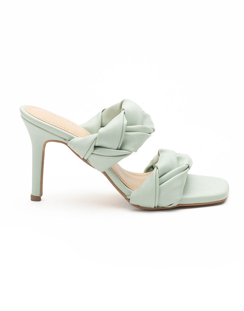 Mint Green Braided Heels HEEL BUCKLE LONDON