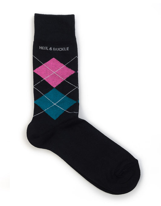 Black Argyle Socks