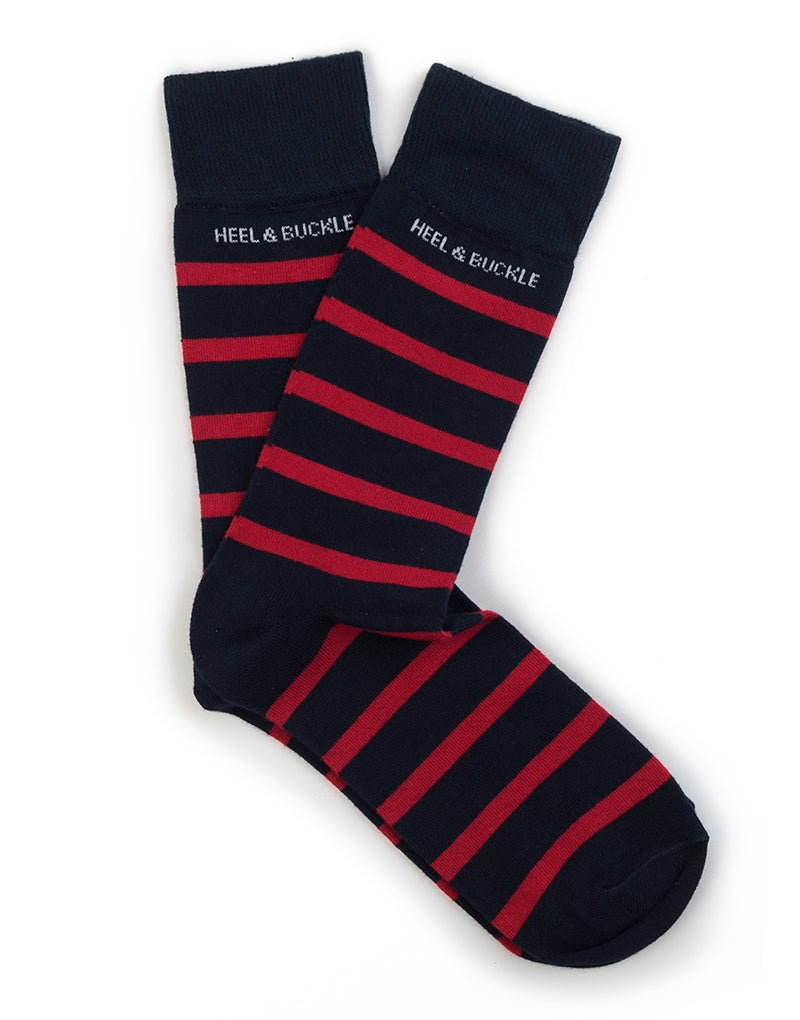 Black & Red Stripes Socks
