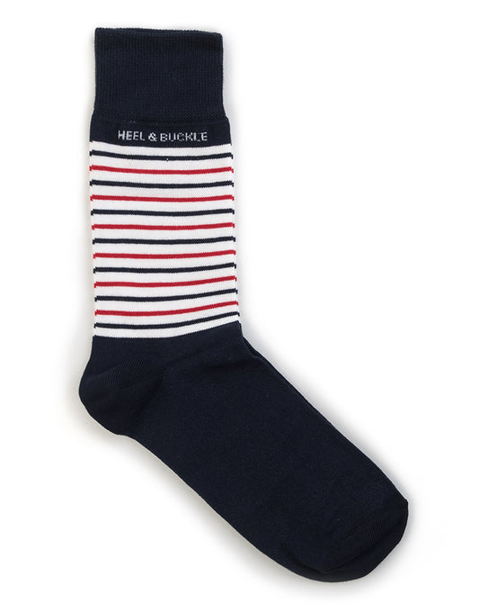 Red white black Stripes Socks