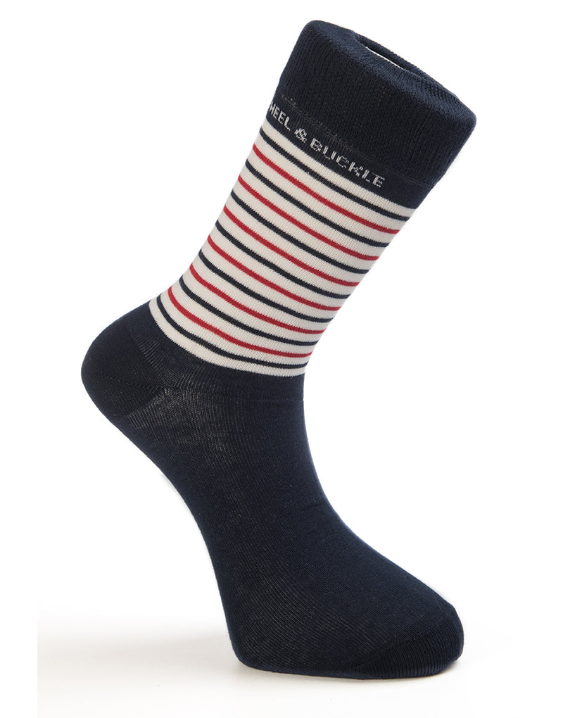 Red white black Stripes Socks