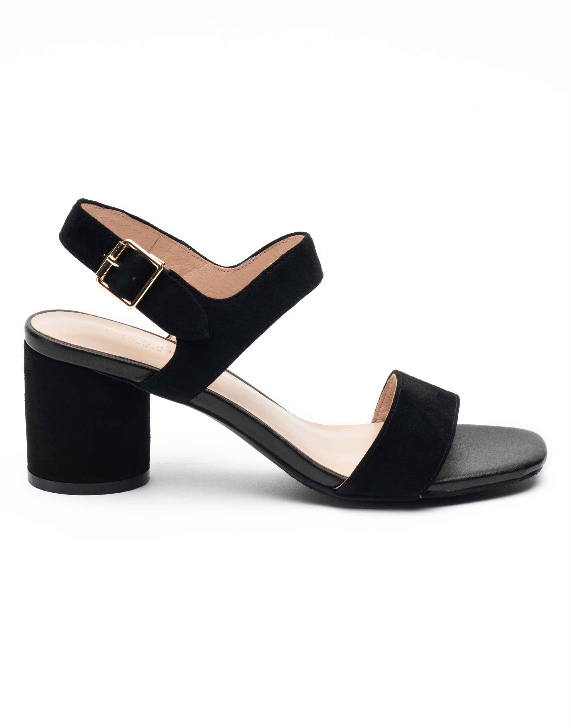 Slingback Ebony Block Heel Sandal-LT3906-6
