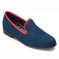 Duke & Dexter Blue with Red Trim Suede Loafers