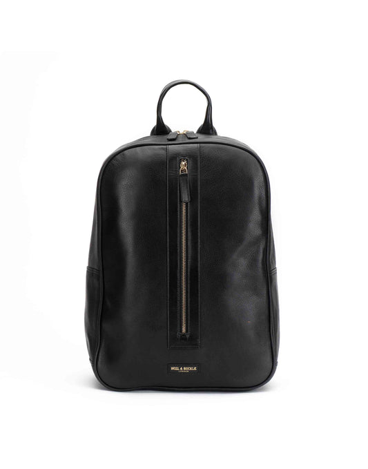 Black Center Zip Backpack