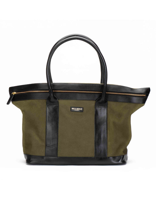 Olive Suede Tote