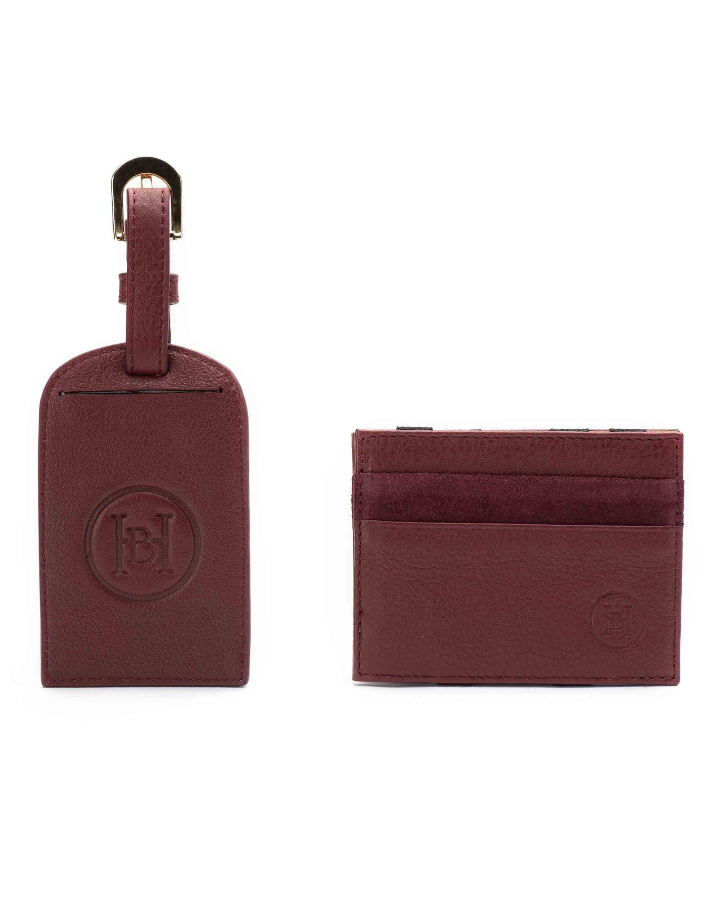 Burgundy Magic Wallet & Luggage Tag Set