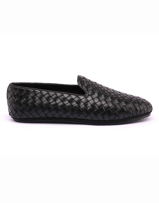 Black Woven Loafer