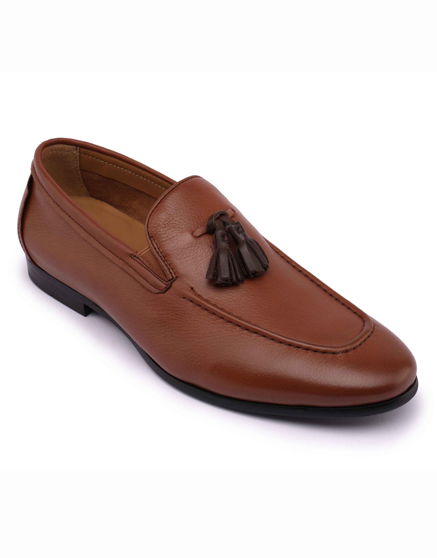 Tan Loafer With Brown Tassel