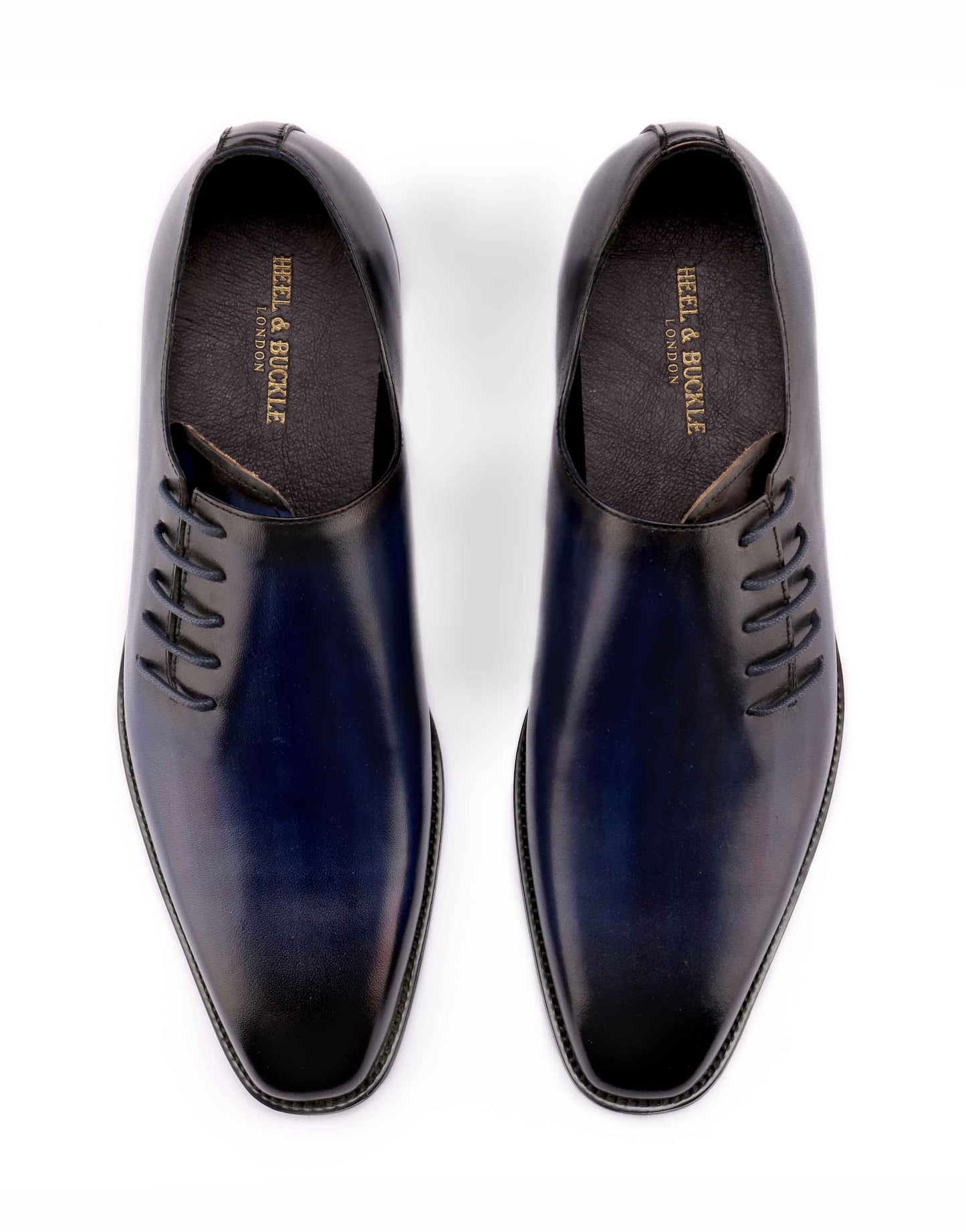 Blue Side Lace-up One Cut Oxford