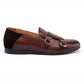 Brown Soft Leather Double Monk