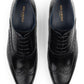 Black Lace-up Wingtip Oxford