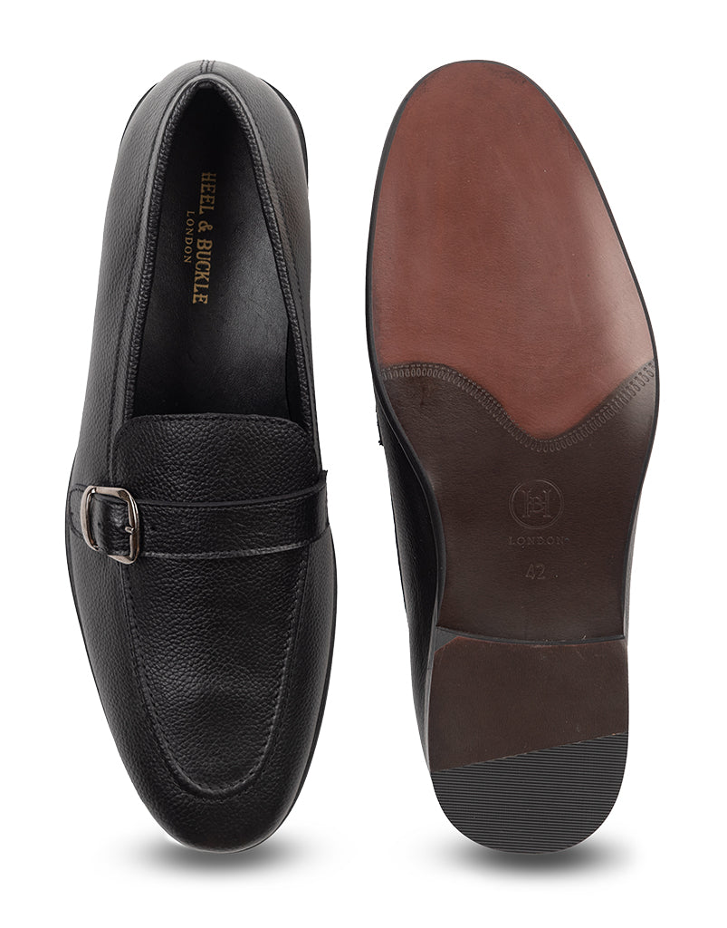 Buy Heel & Buckle London Grey Solid Monk Casual Shoes online