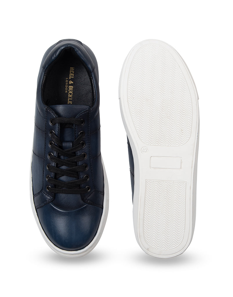 Heel & Buckle London Navy Patina Sneakers