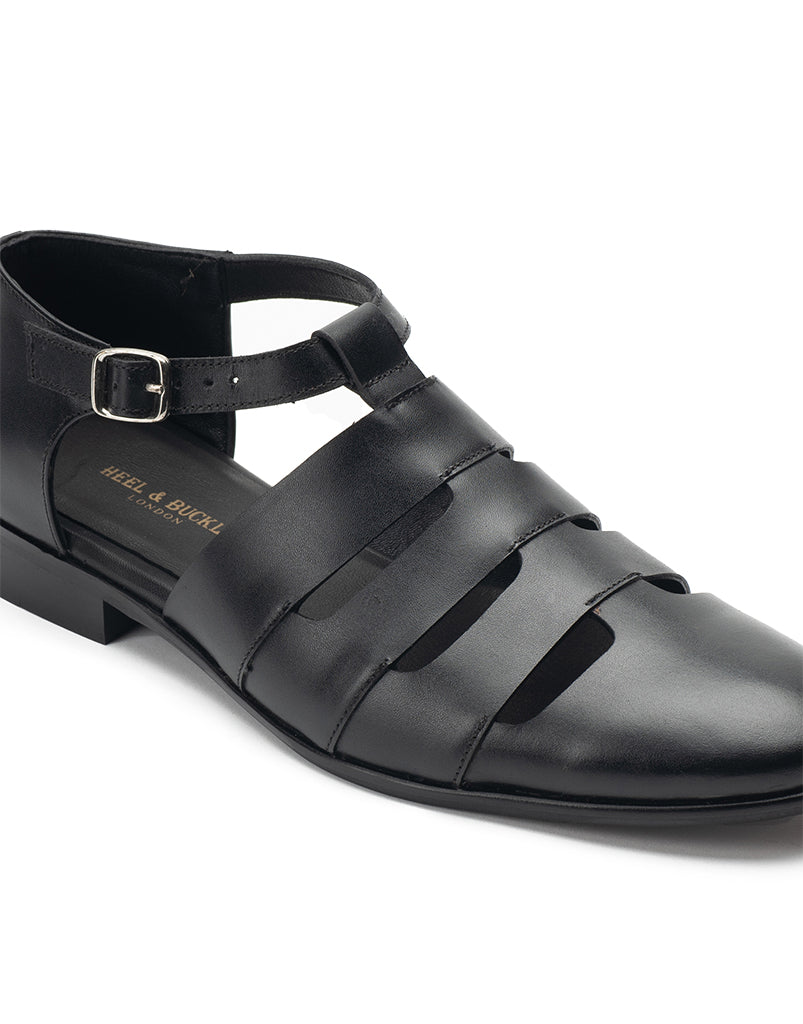 Heel & Buckle London Black Sandals