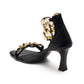 Heel & Buckle London Ebony Classy Chain Heels