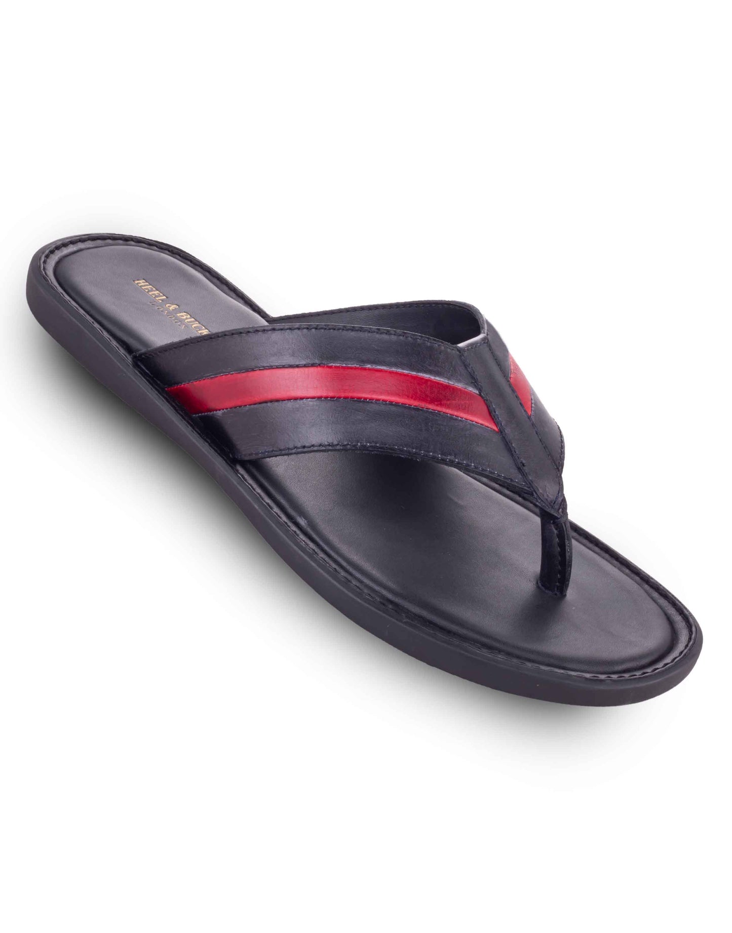 Black With Red Strips Slip-on