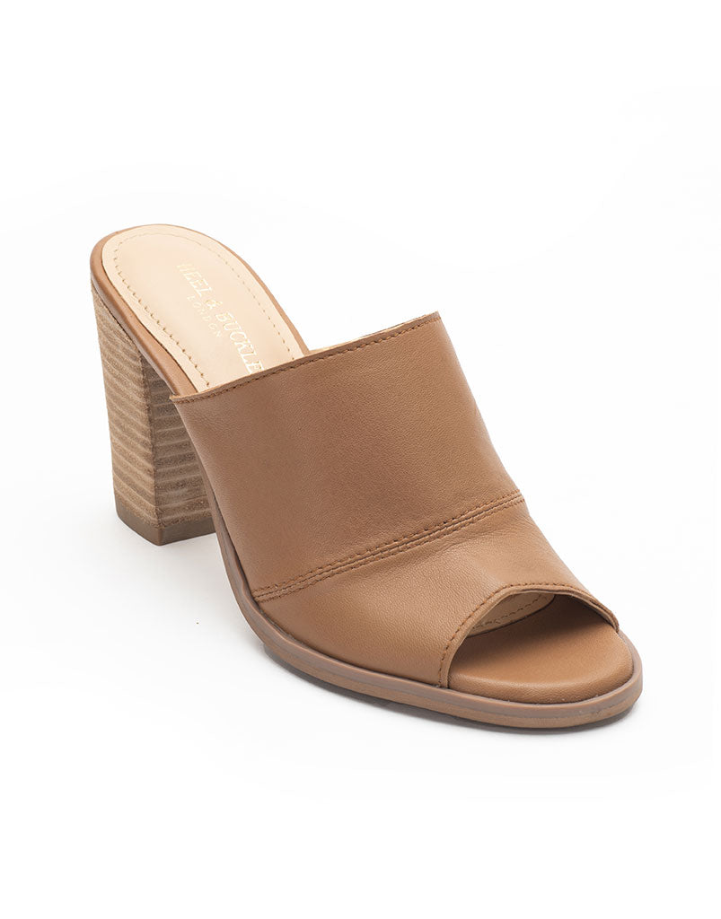 Tan Leather Mules