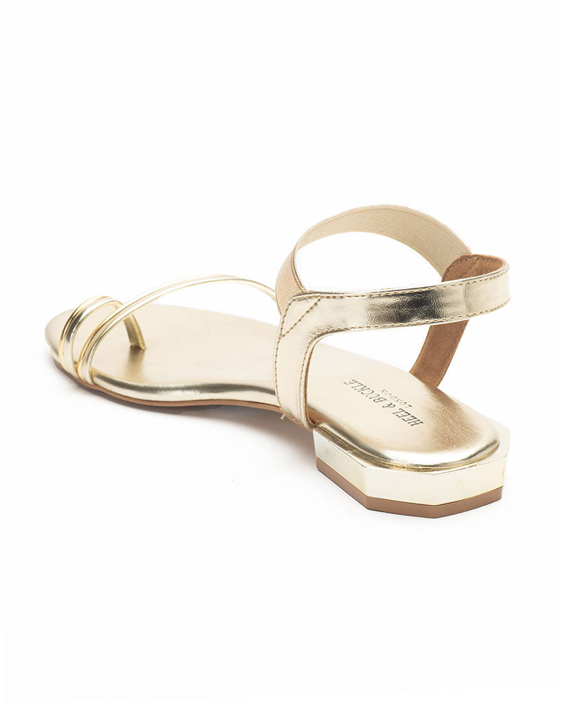 Buy Heel & Buckle London Women's Golden Ankle Strap Sandals for Women at  Best Price @ Tata CLiQ