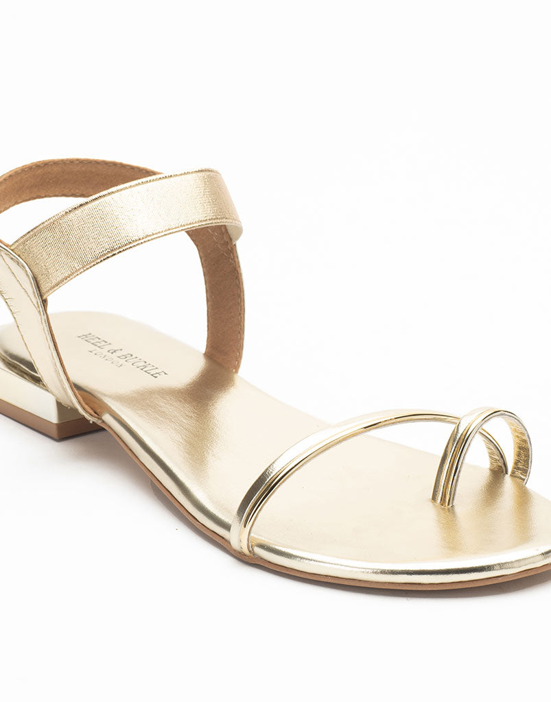 Gold Flat Sandals