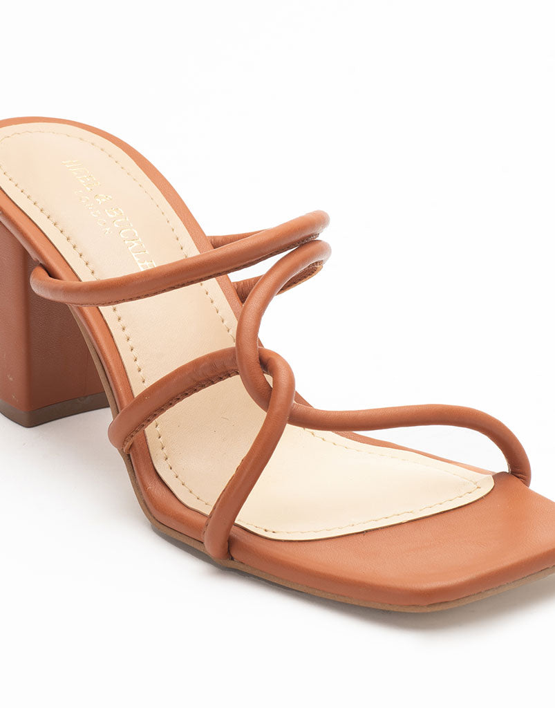 Copper Mirror Strappy Heels Open Toe Stiletto Heel Sandals|FSJshoes