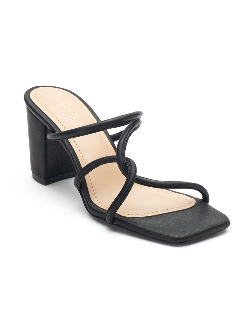 Public Desire Gold Strappy Block Heeled Sandals | New Look