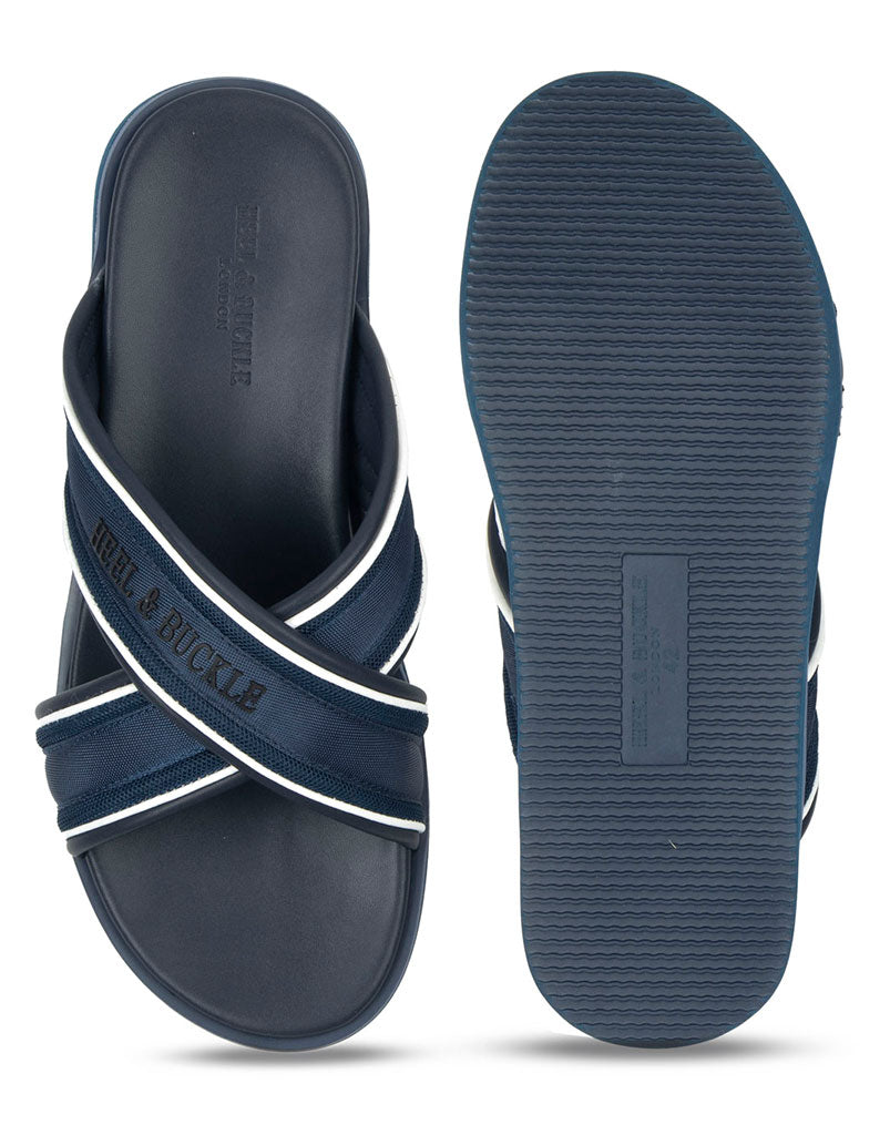 Navy Slip-on sandals