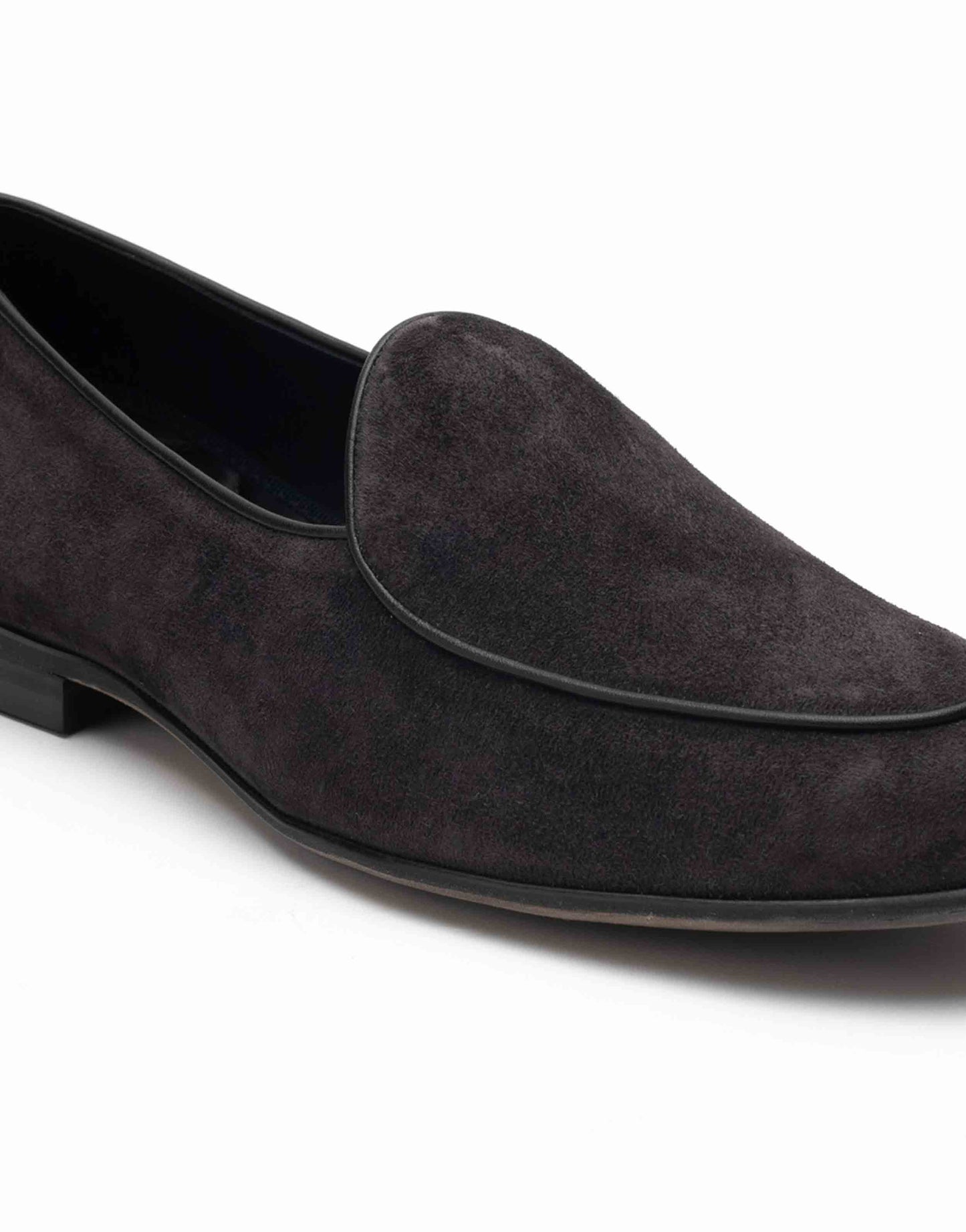 Grey Suede Loafers