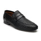 Textured Black Penny Loafers