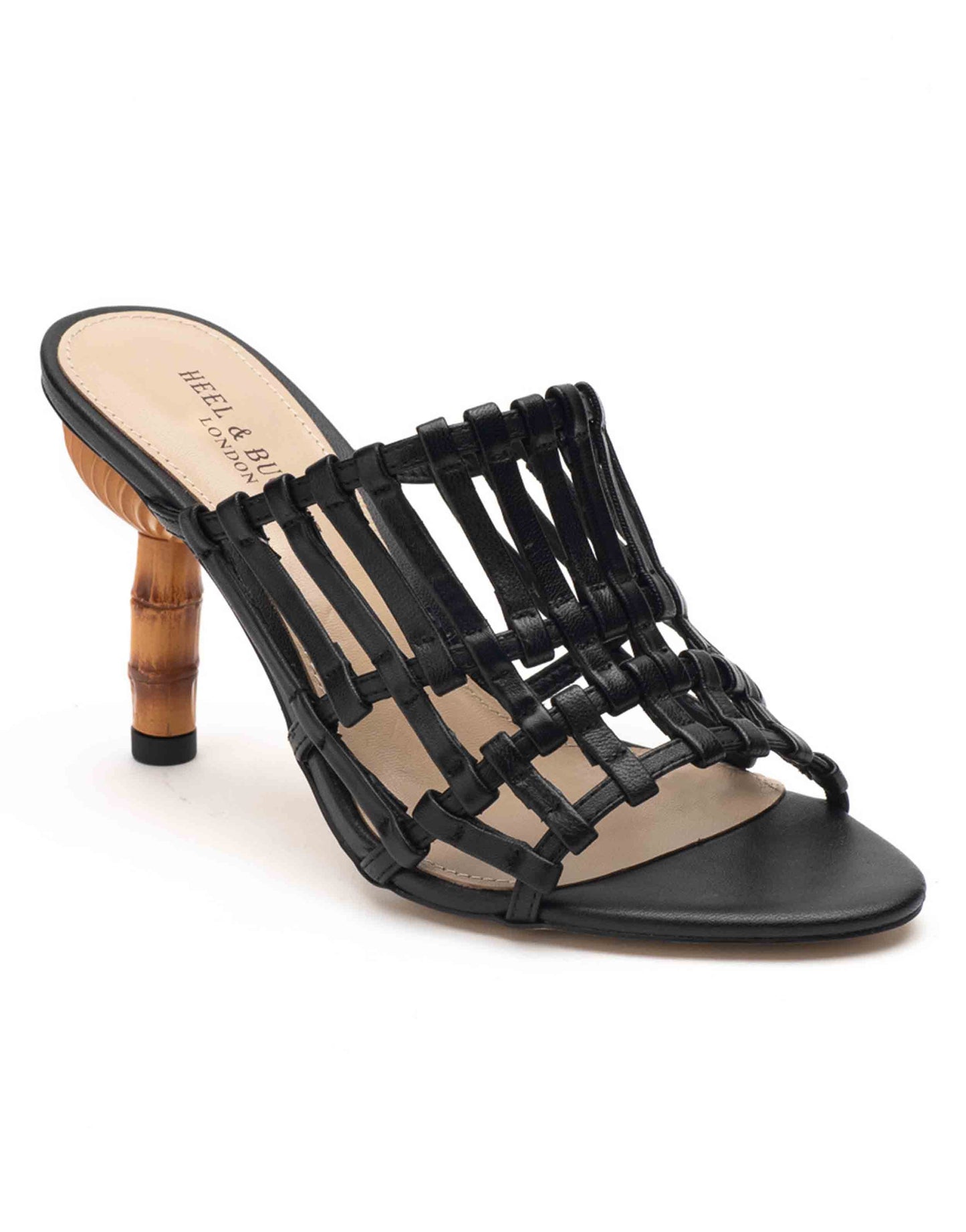 Black Strappy Heel Sandals