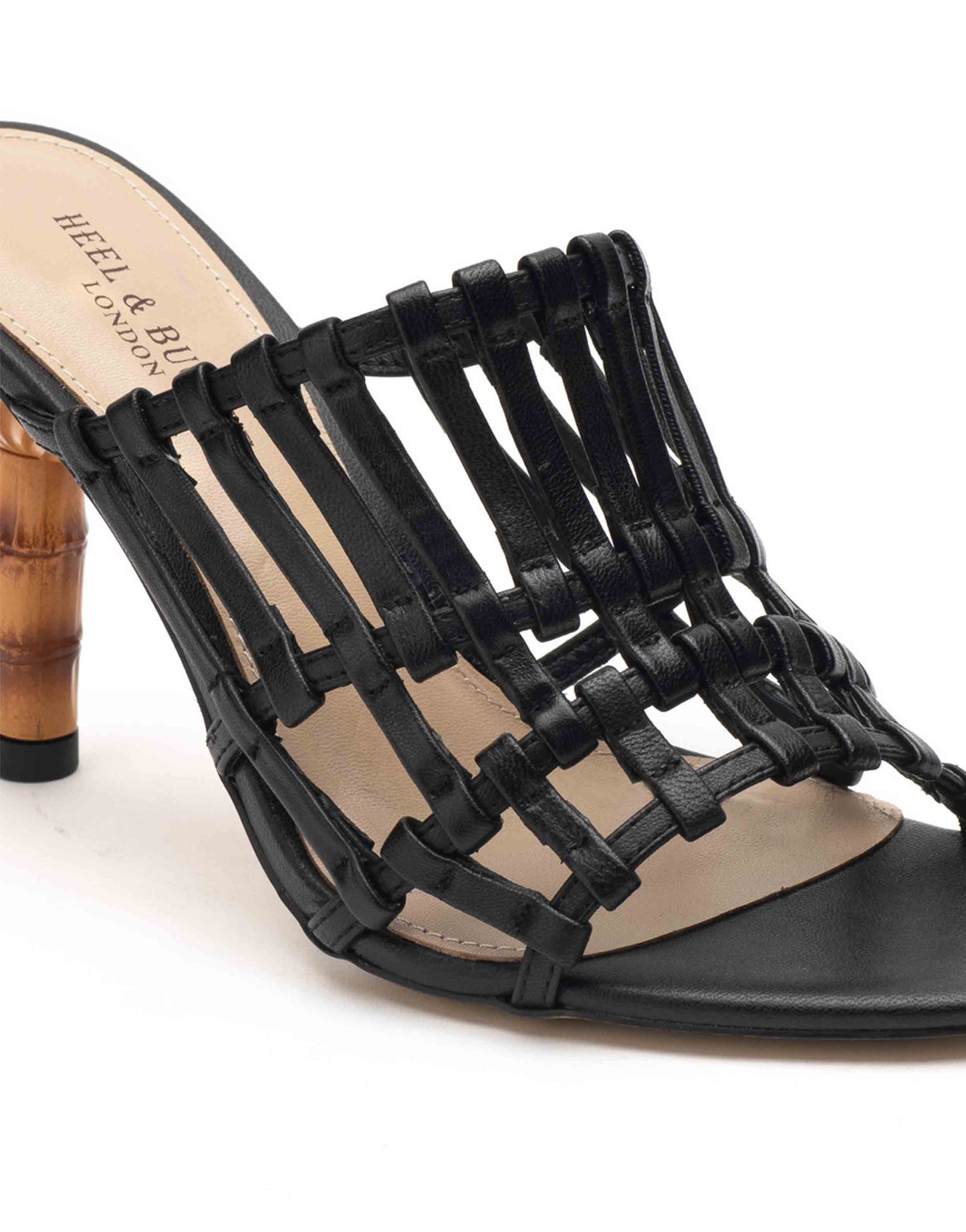 Black Strappy Heel Sandals