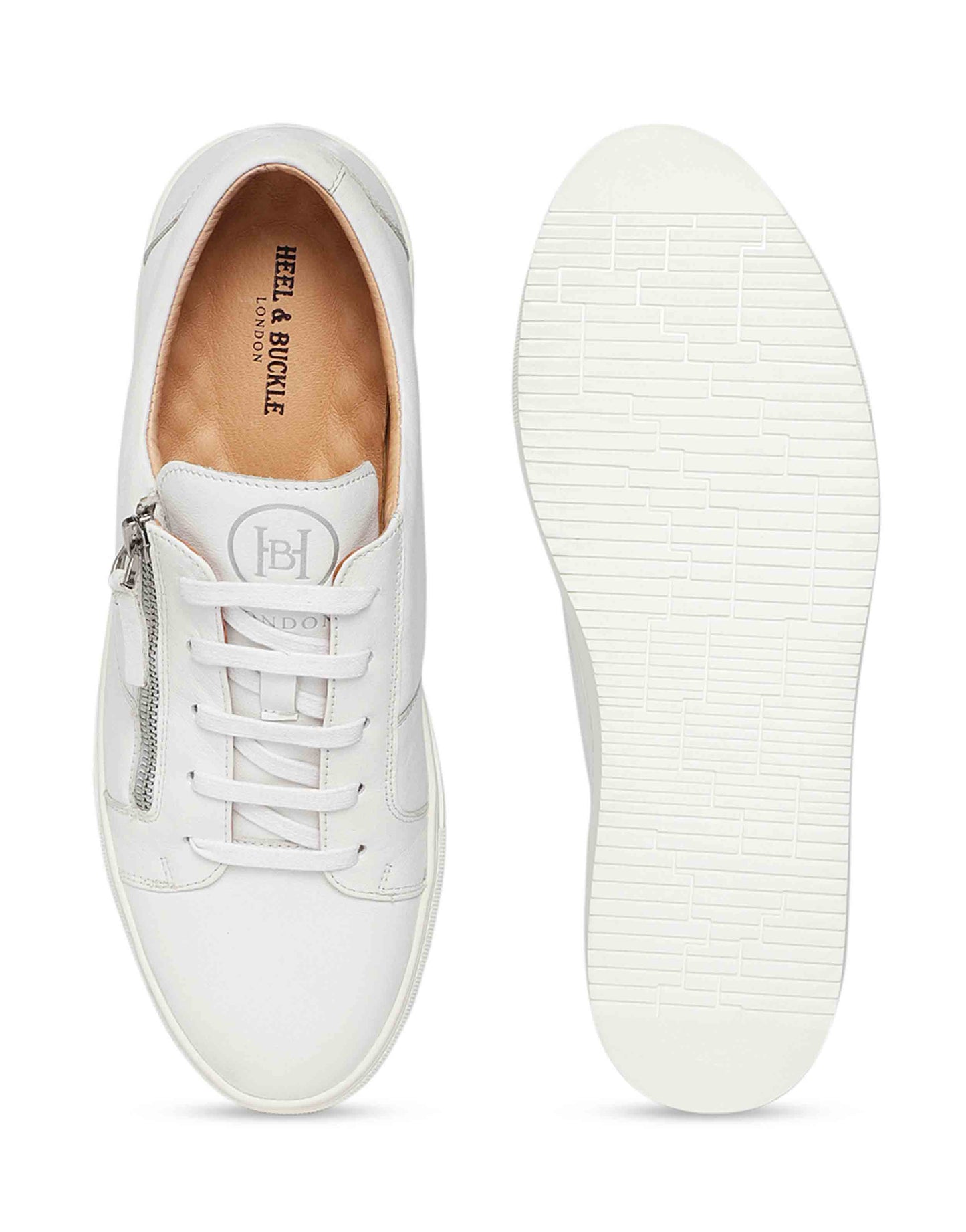White Side Zip Sneaker