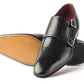 Black Double Monk Straps Shoes